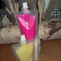 Gourde souple de crème de parfum colorée pour brûle-parfum, format 100ml avec bec verseur, alternative aux fondants classiques.